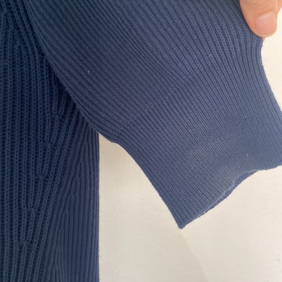 Veronica Beard Lace Up Sweater in Navy, Sz L - Picture 7 of 8